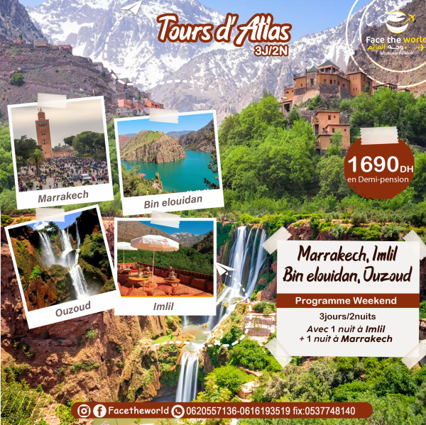 MARRAKECH, Ourika, IMLIL, Agafay